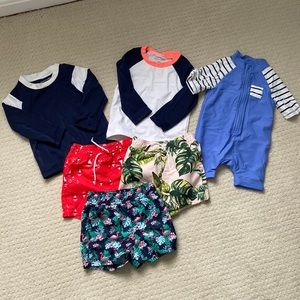 Janie and Jack baby boys swim bundle size 6-12 months
